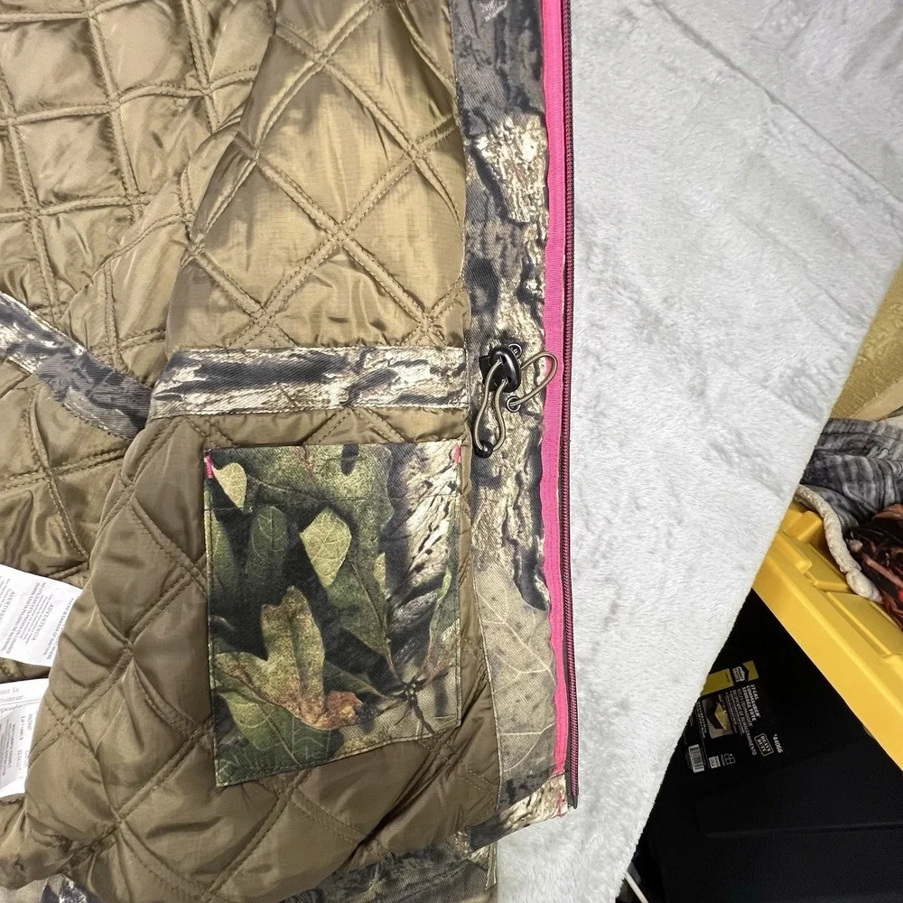 Walls Womens L Camo Insulated Hooded Hunting Gear Pink Accents Gorpcore Workwear - Picture 12 of 13